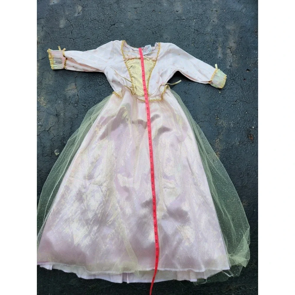 Vtg Princess And The Pauper Barbie Play Dress Costume Rubies Pink Girls Medium